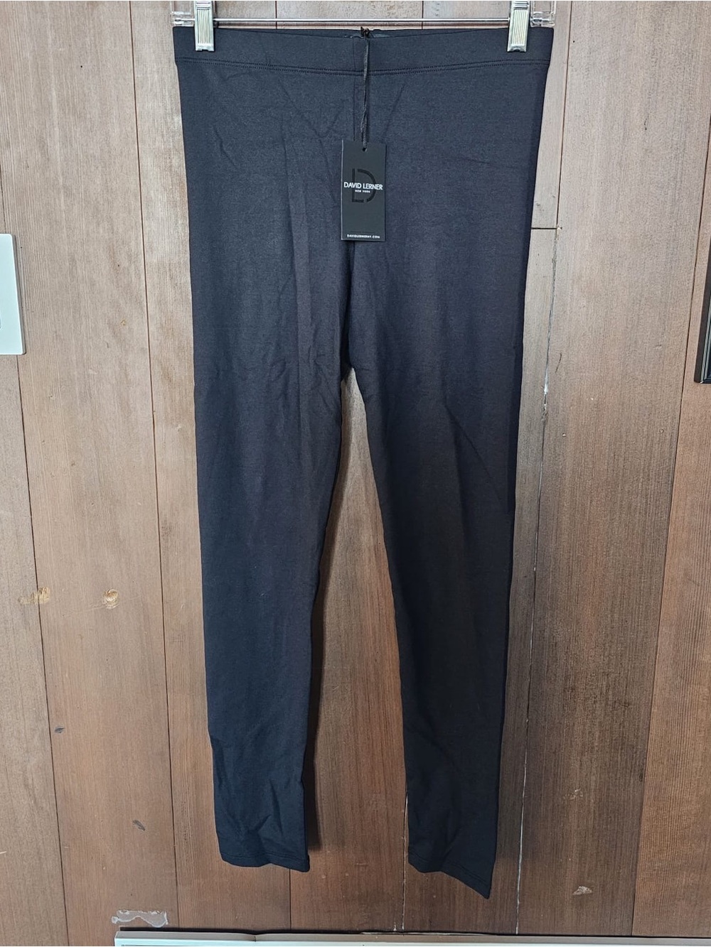David Lerner Black Drawstring Pull-On Leggings